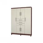 Kit Com Guarda Roupa Taurus E Cômoda Imbuia Champanhe