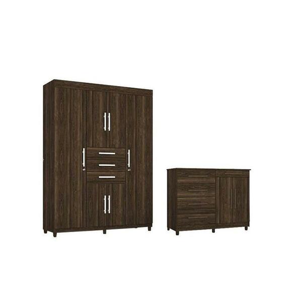 Kit Com Guarda Roupa Taurus E Cômoda Sirius Belmont