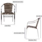 Kit Com Mesa Com 4 Cadeiras Em Aluminio E Fibra (cadeiras Toq