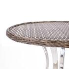 Kit Com Mesa Com 4 Cadeiras Em Aluminio E Fibra (cadeiras Toq