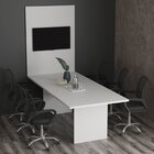 Kit Com Mesa Para Reunião 6 Lugares E Painel Para Tv Até 37 P