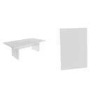 Kit Com Mesa Para Reunião 6 Lugares E Painel Para Tv Até 37 P