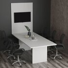 Kit Com Mesa Para Reunião 6 Lugares E Painel Para Tv Até 37 P