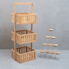 Kit Com Organizador Multiuso Ripado 3 Andares E 10 Potes De V