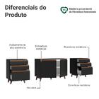 Kit Com Três Balcões De Cozinha 2 Portas 6 Gavetas (com Tampo