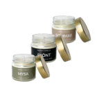 Kit Combo 3 Velas Aromáticas De Aroma Marinho, Amêndoas Com F