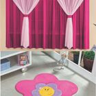 Kit Combo Decoração Quarto De Criança = Cortina Filó + Tapete