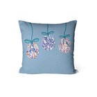 Kit Combo Páscoa Azul Capas De Almofadas + Tapete Entrada + K