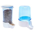 Kit Comedouro Automático De Sementes 220ml + Bebedouro 300ml