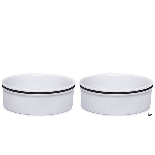 Kit Comedouro E Bebedouro De Porcelana Para Cachorro Gato 600