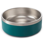 Kit Comedouro Madog Inox Água E Ração: 1 Preto + 1 Verde