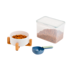 Kit Comedouro, Pá Dosadora E Pote Hermético 4l - Oikos Unica U