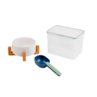 Kit Comedouro, Pá Dosadora E Pote Hermético 4l - Oikos Unica U