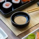 Kit Comida Japonesa De Cerâmica Preto 8 Peças Mm5014 Btc