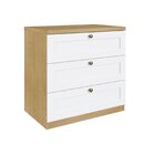 Kit Cômoda 3 Gavetas E Armário 2 Portas Provençais 100% Mdf I