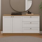 Kit Cômoda 3 Gavetas E Armário 2 Portas Provençais 100% Mdf I