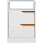 Kit Cômoda 4 Gavetas E Mesa De Cabeceira Sara 2 Gavetas Flex