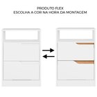 Kit Cômoda 4 Gavetas E Mesa De Cabeceira Sara 2 Gavetas Flex