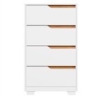 Kit Cômoda 4 Gavetas E Mesa De Cabeceira Sara 2 Gavetas Flex