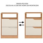 Kit Cômoda 4 Gavetas E Mesa De Cabeceira Sara 2 Gavetas Flex