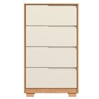 Kit Cômoda 4 Gavetas E Mesa De Cabeceira Sara 2 Gavetas Flex