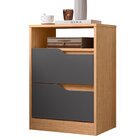 Kit Cômoda 4 Gavetas E Mesa De Cabeceira Sara 2 Gavetas Flex