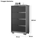 Kit Cômoda 4 Gavetas E Mesa De Cabeceira Sara 2 Gavetas Flex