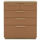 Kit Cômoda 5 Gavetas E Mesa De Cabeceira 2 Gavetas Debai Natu