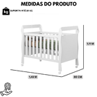 Kit Cômoda E Berço Quarto Do Bebê Infantil Colchão Incluso Br