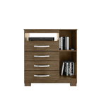 Kit Cômoda Sapateira 1 Porta 4 Gavetas Porto Belo Com Multius