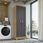 Kit Cômoda Sapateira 1 Porta 4 Gavetas Porto Belo Com Multius