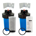 Kit Completo 2 Big Blue 10 + Carbon Block + Pp Liso 5005 Azul