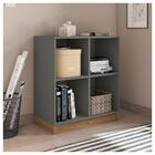 Kit Completo Conjunto Escritório 4 Peças Cubic Cinza Caemmun