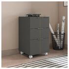 Kit Completo Conjunto Escritório 4 Peças Cubic Cinza Caemmun