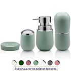 Kit Completo Conjunto Sobre Pia Banheiro 4 Peças - Verde Claro