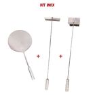 Kit Completo Pá Pizza Inox 36cm Curto Para Limpeza De Forno