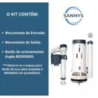 Kit Completo Reparo Para  Vaso Monobloco Pex