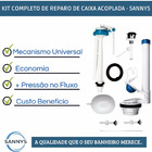 Kit Completo Reparo Simples Entrada E Saída Caixa Acoplada Pa