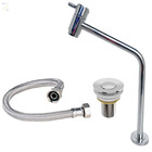 Kit Completo Torneira Metal Bica Alta Cuba Lavatório Válvula