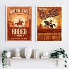 Kit Composição 2 Quadros Decorativos Cartazes rodeio 24x18cm