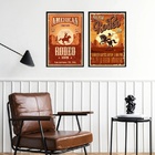 Kit Composição 2 Quadros Decorativos Cartazes rodeio 45x34cm