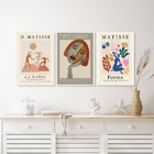 Kit Composição 3 Quadros Arte Matisse Picasso 33x24cm Moldura