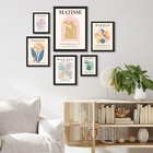 Kit Composição 6 Quadros Matisse Tons Pasteis - Com Vidro Mol