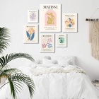 Kit Composição 6 Quadros Matisse Tons Pasteis - Com Vidro Mol