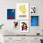 Kit Composição 6 Quadros Obras Miró Moldura:madeira Branca
