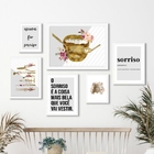 Kit Composição 6 Quadros Odontologia Instrumentos flores Mold