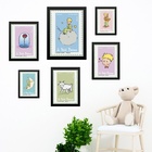 Kit Composição 6 Quadros Pequeno Príncipe - Selos Moldura Bra