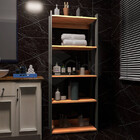 Kit Composto Por 02 Estantes Estilo Industrial C/05 Prateleir