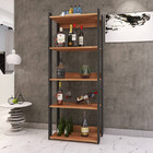 Kit Composto Por 02 Estantes Estilo Industrial C/05 Prateleir