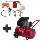Kit Compressor De Ar 50 Litros + Jogo 5 Peças Branco